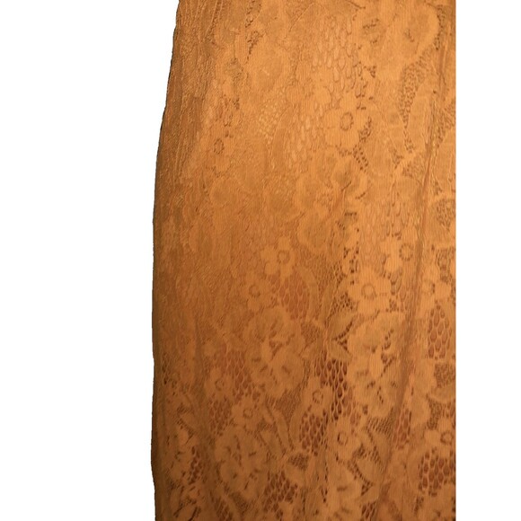 TORRID Plus Size 2 2X Shift Dress Orange Floral Lace Sleeveless - Picture 3 of 7